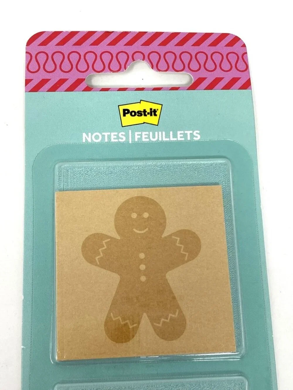 Post-it® 2 Packs Jingle Notes Gingerbread Man/Candy And Pink Green Round Candy